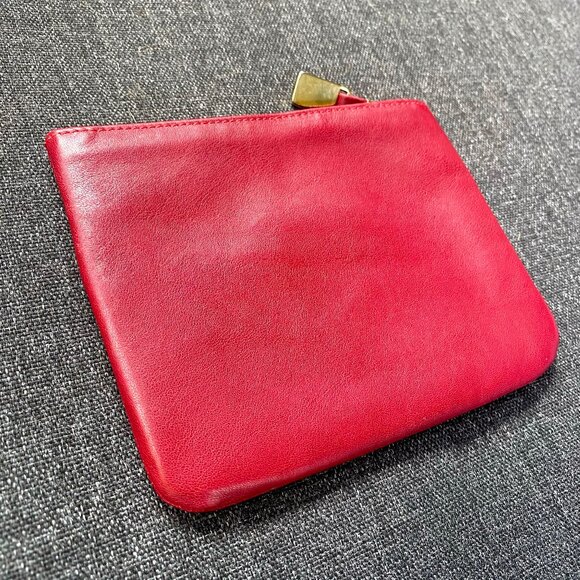 Loewe Anagram Red Calfskin Leather Pouch - Picture 8 of 10